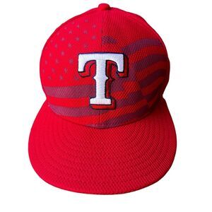 New Era 59FIFTY Cap Hat Texas Rangers MLB Baseball 2015 July 4th Fitted 7 3/4‎